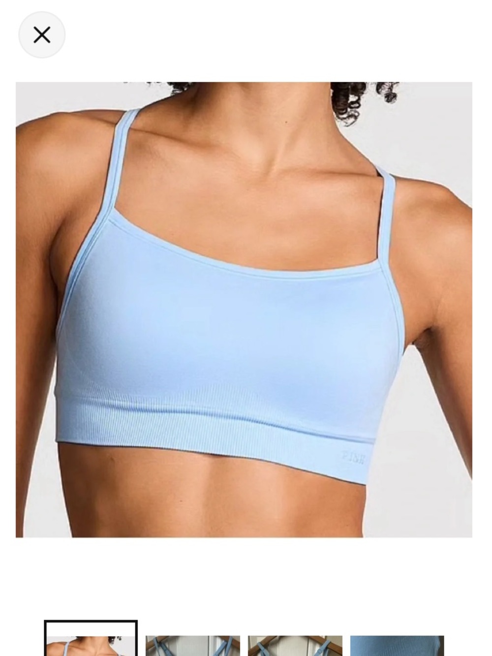 PINK Victoria's Secret Light Blue Seamless Bralette